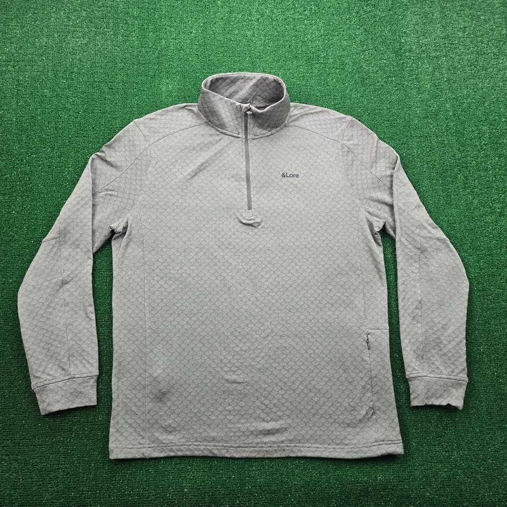 Tahoe River‎ &Lore Sweatshirt Mens Large Green 1/4 Zip Pullover Outdoors Casual